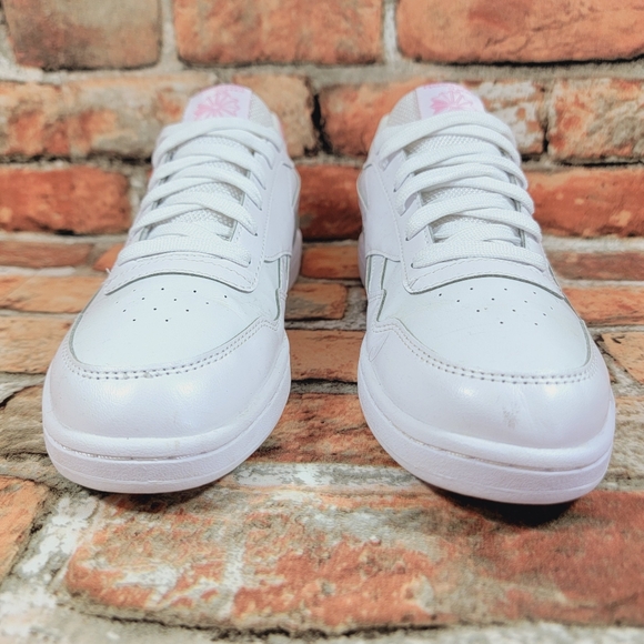Reebok Court Advance Preal White/ Pink Sneakers Youth Size 7 - Picture 2 of 10